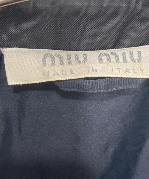 MIU MIU（ミュウミュウ）MIU MIU (ミュウミュウ) ナイロンジップアップジャケット ブラック サイズ:40の古着・服飾アイテム
