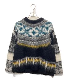 sacai（サカイ）の古着「Pattern Knit Sweater」｜ブラック