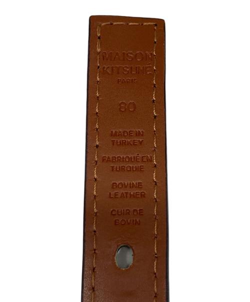 maison kitsune（メゾンキツネ）maison kitsune (メゾンキツネ) PROFILE FOX RIVERSIBLE BELT ブラウン サイズ:80の古着・服飾アイテム
