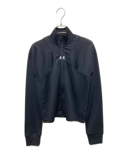 courreges（クレージュ）courreges (クレージュ) SCUBA TRACKSUIT INTERLOCK JACKET／スキューバ トラックスーツ インターロック ジャケット ブラック サイズ:XSの古着・服飾アイテム