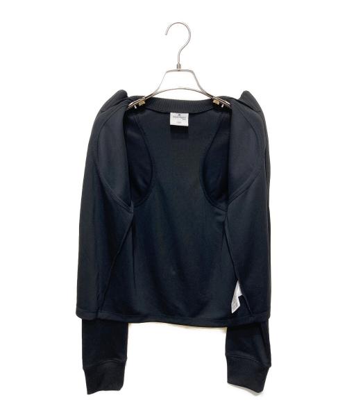 courreges（クレージュ）courreges (クレージュ) SCUBA TRACKSUIT INTERLOCK JACKET／スキューバ トラックスーツ インターロック ジャケット ブラック サイズ:XSの古着・服飾アイテム