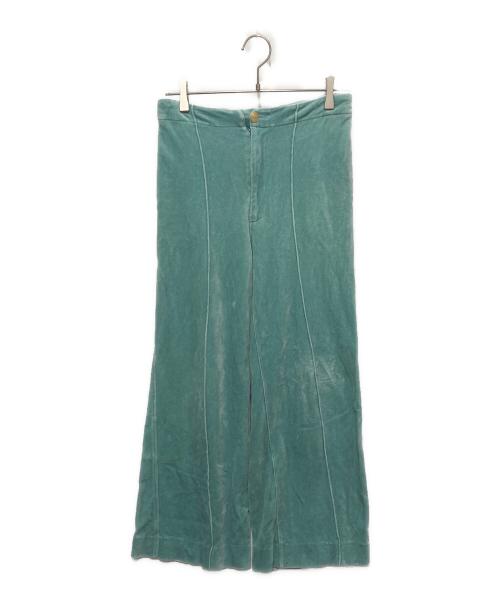AURALEE（オーラリー）AURALEE (オーラリー) ORGANIC COTTON VELOUR PANTS ブルーの古着・服飾アイテム