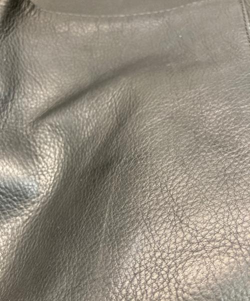 MR.OLIVE（ミスターオリーブ）MR.OLIVE (ミスターオリーブ) インパーマレザー ガセットポケット トートバッグ ブラックの古着・服飾アイテム
