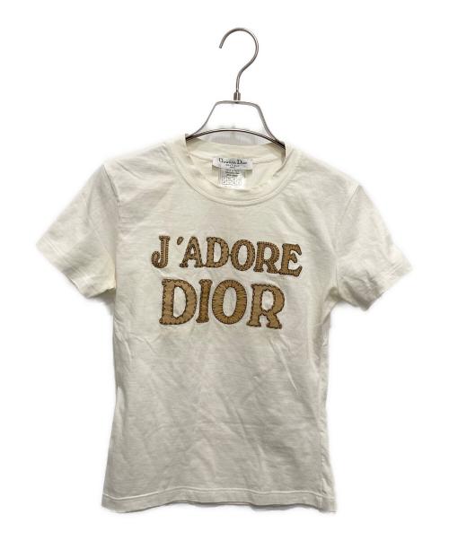 Christian Dior（クリスチャン ディオール）Christian Dior (クリスチャン ディオール) J'ADORE Tシャツ  ホワイト サイズ:USA8 /F40/D38/GB12の古着・服飾アイテム