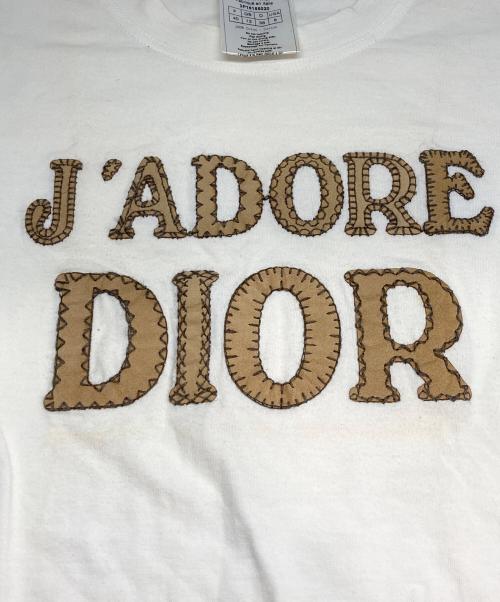 Christian Dior（クリスチャン ディオール）Christian Dior (クリスチャン ディオール) J'ADORE Tシャツ  ホワイト サイズ:USA8 /F40/D38/GB12の古着・服飾アイテム