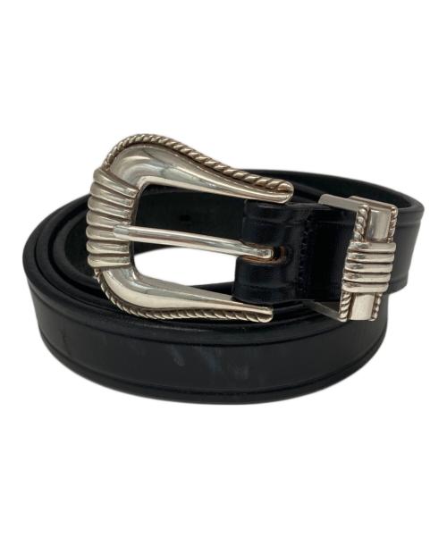 TORY LEATHER（トリーレザー）TORY LEATHER (トリーレザー) 3-Piece Silver Buckle Belt ブラック サイズ:36の古着・服飾アイテム