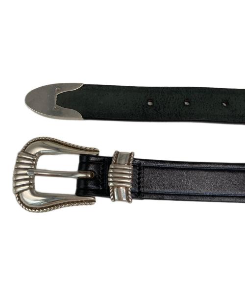 TORY LEATHER（トリーレザー）TORY LEATHER (トリーレザー) 3-Piece Silver Buckle Belt ブラック サイズ:36の古着・服飾アイテム