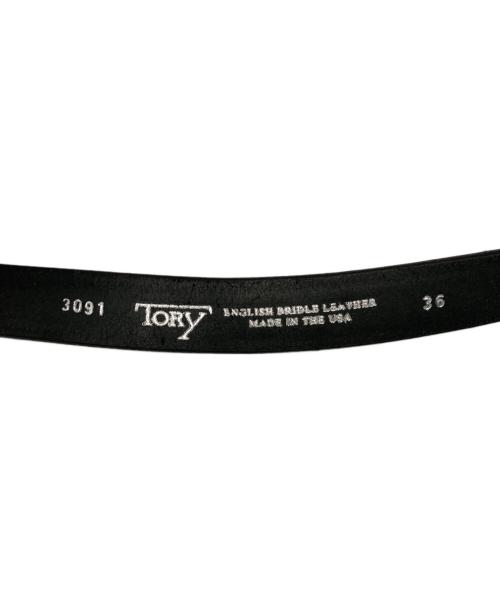 TORY LEATHER（トリーレザー）TORY LEATHER (トリーレザー) 3-Piece Silver Buckle Belt ブラック サイズ:36の古着・服飾アイテム