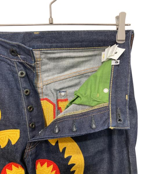 BAPE BY A BATHING APE（ベイプバイアベイシングエイプ）BAPE BY A BATHING APE (ベイプバイアベイシングエイプ) シャークデニムパンツ インディゴ サイズ:Ⅿの古着・服飾アイテム