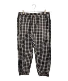 SUPREME（シュプリーム）の古着「Plaid Warm Up Pant／プレイド ウォームアップ パンツ」｜ブラック×グレー