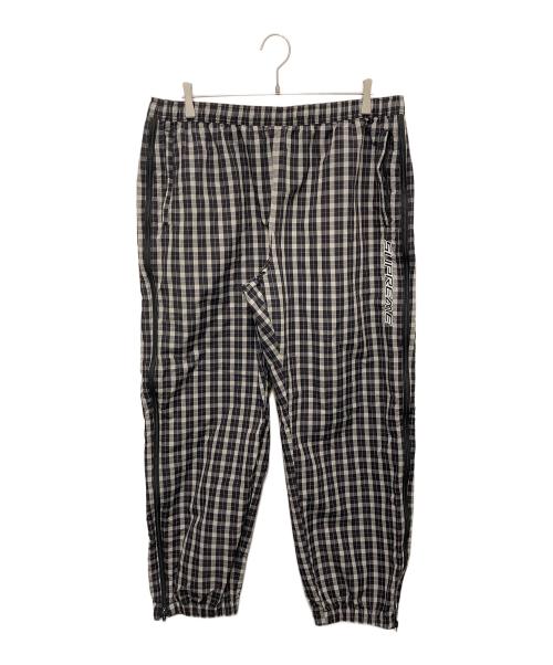 SUPREME（シュプリーム）SUPREME (シュプリーム) Plaid Warm Up Pant／プレイド ウォームアップ パンツ ブラック×グレー サイズ:XLの古着・服飾アイテム