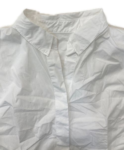 AK+1（エーケーワン）AK+1 (エーケーワン) エアーポプリン ブラウス ホワイト サイズ:36の古着・服飾アイテム