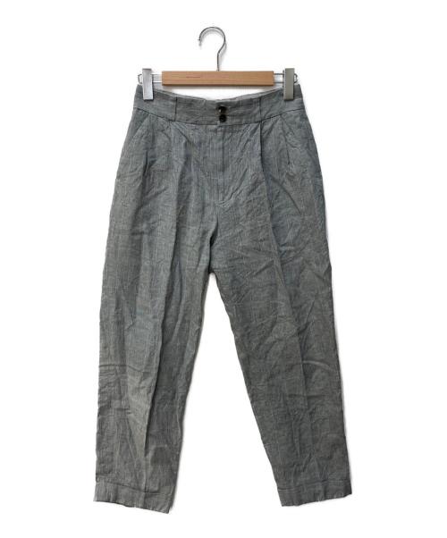 MARGARET HOWELL（マーガレットハウエル）MARGARET HOWELL (マーガレットハウエル) リネンチェックパンツ グレー サイズ:2の古着・服飾アイテム
