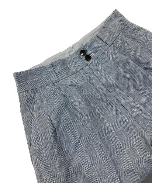 MARGARET HOWELL（マーガレットハウエル）MARGARET HOWELL (マーガレットハウエル) リネンチェックパンツ グレー サイズ:2の古着・服飾アイテム