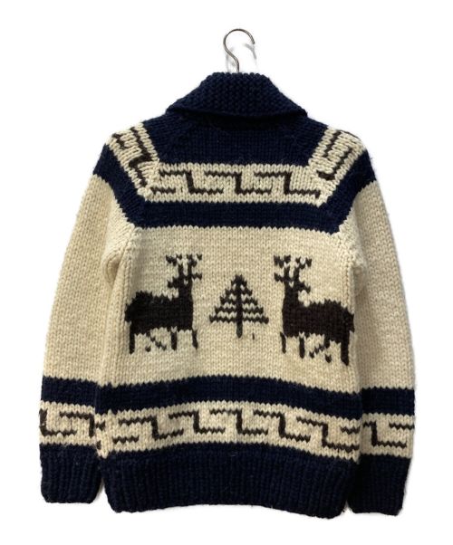 KANATA（カナタ）KANATA (カナタ) カウチンニットカーディガン アイボリー×ネイビー サイズ:表記なしの古着・服飾アイテム