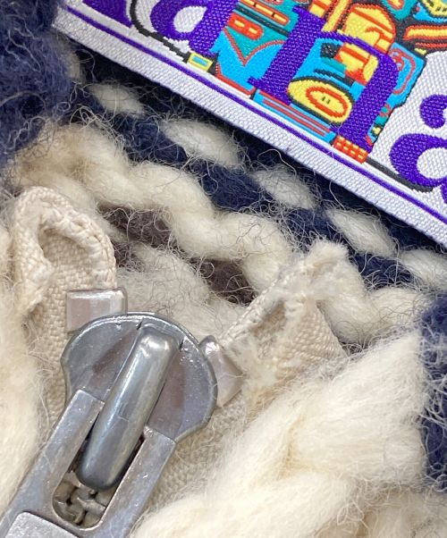 KANATA（カナタ）KANATA (カナタ) カウチンニットカーディガン アイボリー×ネイビー サイズ:表記なしの古着・服飾アイテム