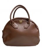 ear PAPILLONNER×BROOKLYN CHARMイアパピヨネ×ブルックリンチャーム）の古着「ミニボストンバッグ」｜ブラウン