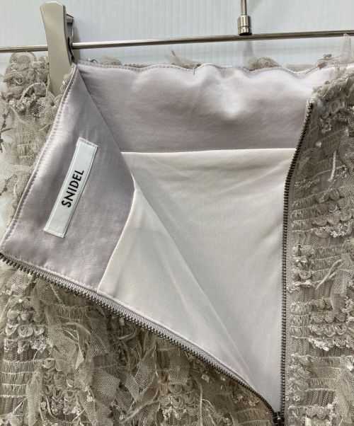 Snidel（スナイデル）Snidel (スナイデル) シャーリングチュールタイトスカート ピンク サイズ:1 未使用品の古着・服飾アイテム