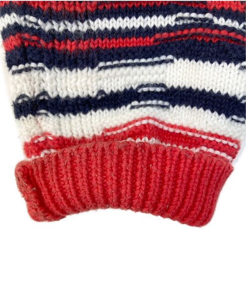 CARVEN（カルヴェン）CARVEN (カルヴェン) ショルダーボタン切替ニット レッド サイズ:Мの古着・服飾アイテム