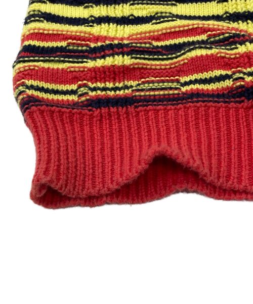 CARVEN（カルヴェン）CARVEN (カルヴェン) ショルダーボタン切替ニット レッド サイズ:Мの古着・服飾アイテム