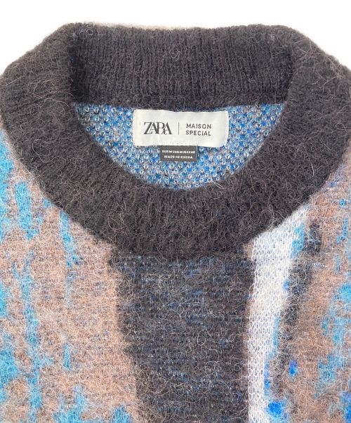 ZARA（ザラ）ZARA (ザラ) MAISON SPECIAL (メゾンスペシャル) アブストラクトジャカードセーター マルチカラー サイズ:Мの古着・服飾アイテム