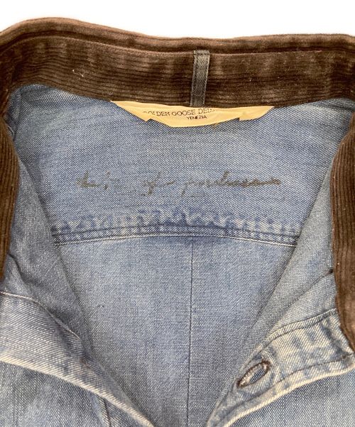 GOLDEN GOOSE（ゴールデングース）GOLDEN GOOSE (ゴールデングース) コーデュロイ切替デニムシャツ ブルー サイズ:XXSの古着・服飾アイテム