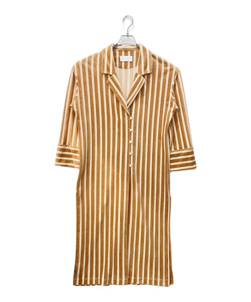 Mame Kurogouchi（マメクロゴウチ）Mame Kurogouchi (マメクロゴウチ) ロングシャツワンピース ブラウン サイズ:2の古着・服飾アイテム