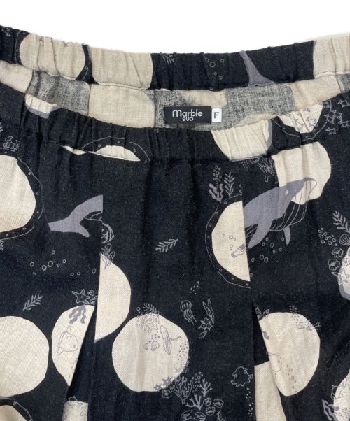 Marble SUD（マーブルシュッド）Marble SUD (マーブルシュッド) Sea Dots Tuck Skirt ブラック サイズ:Ｆの古着・服飾アイテム