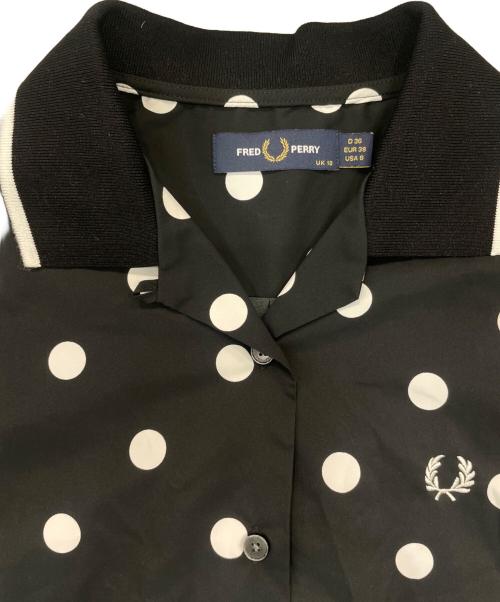 FRED PERRY（フレッドペリー）FRED PERRY (フレッドペリー) DOT REVERE SHIRT DRESS ブラック サイズ:36の古着・服飾アイテム