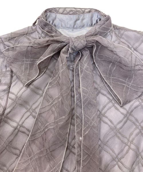 Rirandture（リランドチュール）Rirandture (リランドチュール) ウェーブチェックブラウス ピンク サイズ:1 未使用品の古着・服飾アイテム