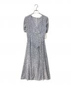 FRAY IDフレイ アイディー）の古着「カシュクールフラワーワンピース」｜パープル