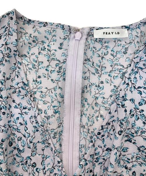 FRAY ID（フレイ アイディー）FRAY ID (フレイ アイディー) カシュクールフラワーワンピース パープル サイズ:S 未使用品の古着・服飾アイテム