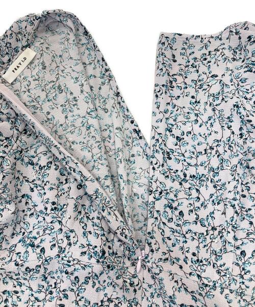 FRAY ID（フレイ アイディー）FRAY ID (フレイ アイディー) カシュクールフラワーワンピース パープル サイズ:S 未使用品の古着・服飾アイテム