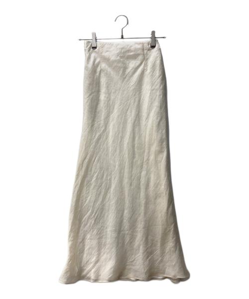 edit.for lulu（エディットフォールル）edit.for LuLu (エディットフォールル) シルク混スカート ベージュ サイズ:SIZE 36の古着・服飾アイテム