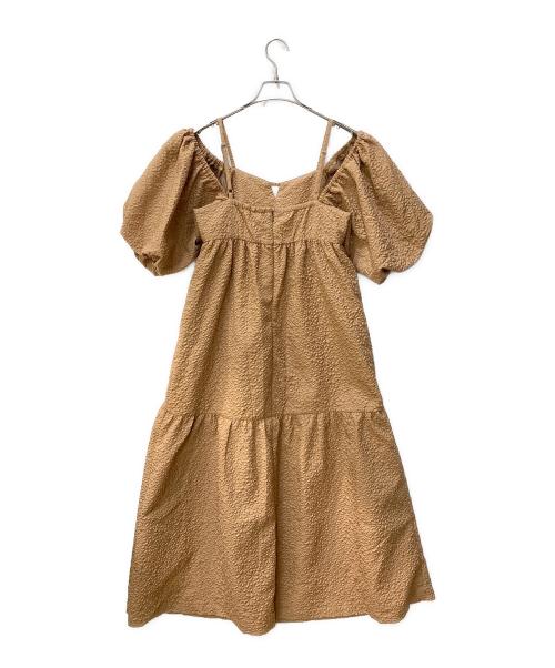 RAY BEAMS（レイ ビームス）RAY BEAMS (レイ ビームス) パフ スリーブ 2way ワンピース ベージュ サイズ:Sの古着・服飾アイテム