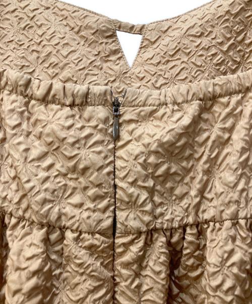 RAY BEAMS（レイ ビームス）RAY BEAMS (レイ ビームス) パフ スリーブ 2way ワンピース ベージュ サイズ:Sの古着・服飾アイテム