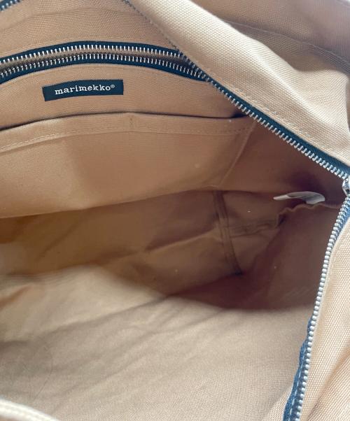 marimekko（マリメッコ）marimekko (マリメッコ) キャンバスショルダーバッグ ブラウンの古着・服飾アイテム