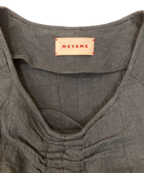 MEYAME（メヤメ）MEYAME (メヤメ) 半袖ワンピース ブラック サイズ:Freeの古着・服飾アイテム