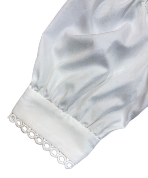 QUEENS COURT（クイーンズコート）QUEENS COURT (クイーンズコート) レースドッキングシャツワンピ ホワイト サイズ:Sの古着・服飾アイテム