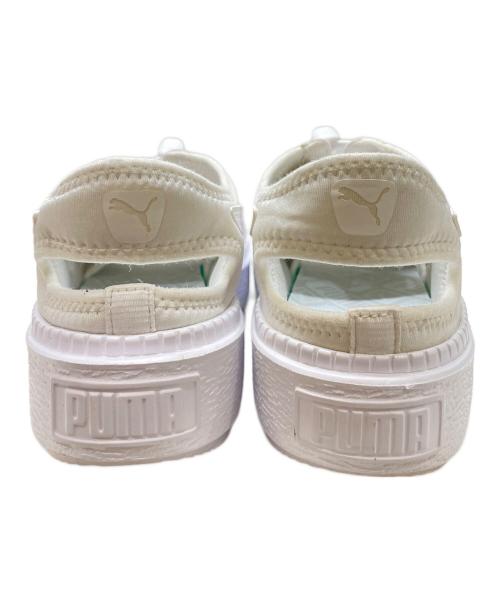 PUMA（プーマ）PUMA (プーマ) PLATFORM TRACE LITE MULE ホワイト サイズ:24の古着・服飾アイテム