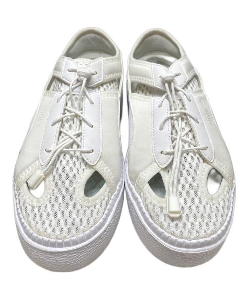 PUMA（プーマ）PUMA (プーマ) PLATFORM TRACE LITE MULE ホワイト サイズ:24の古着・服飾アイテム