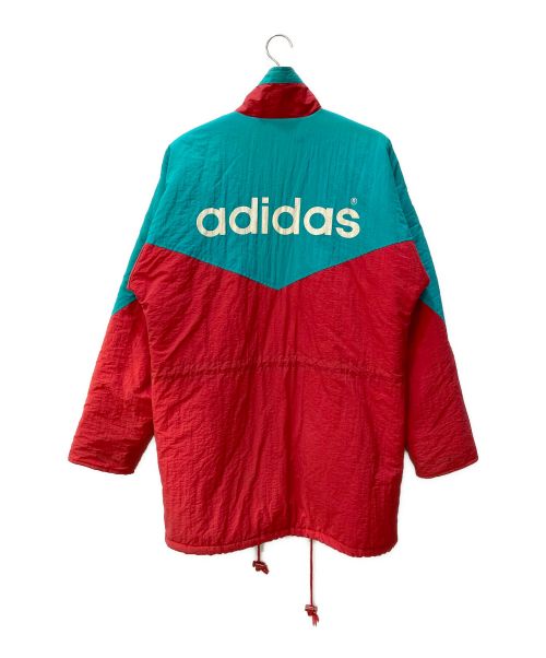 adidas（アディダス）adidas (アディダス) 中綿コート レッド×グリーン サイズ:Lの古着・服飾アイテム