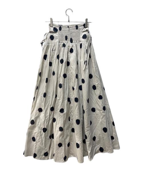Snidel（スナイデル）Snidel (スナイデル) サイドオープンコットンロングスカート ベージュの古着・服飾アイテム