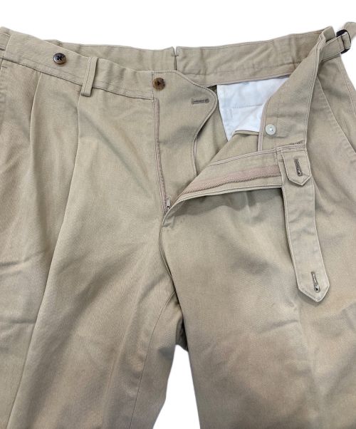 RING JACKET（リングジャケット）RING JACKET (リングジャケット) サイドアジャスタータックチノトラウザー ベージュ サイズ:50の古着・服飾アイテム