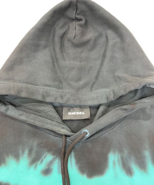 DIESEL（ディーゼル）DIESEL (ディーゼル) タイダ染めイプルオーバーパーカー グリーン サイズ:Ｌの古着・服飾アイテム
