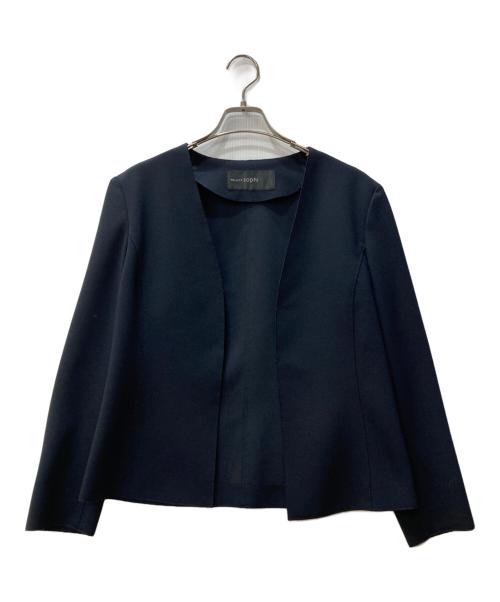 NOLLEY'S（ノーリーズ）NOLLEY'S (ノーリース) ニットジョーゼットジャケット ネイビー サイズ:38の古着・服飾アイテム