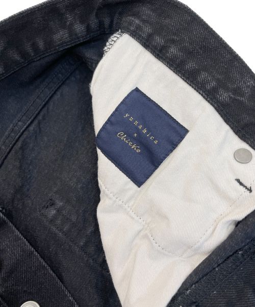 yunahika（ユナヒカ）yunahika (ユナヒカ) chieko (チエコ) スタンダードデニム ブラック サイズ:2の古着・服飾アイテム