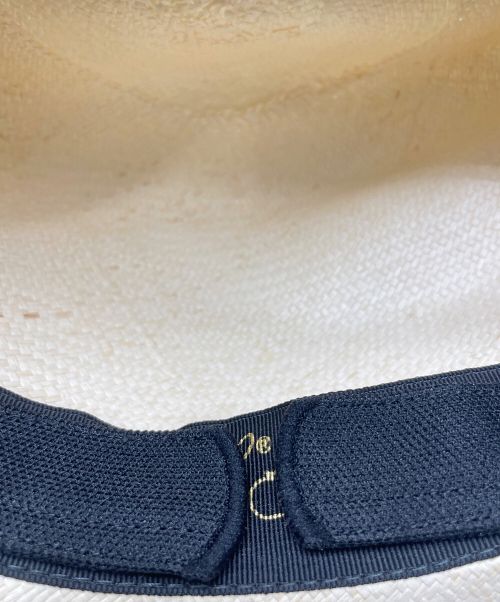 BORSALINO（ボルサリーノ）BORSALINO (ボルサリーノ) パナマハット ベージュ×イエロー サイズ:7 3/8の古着・服飾アイテム