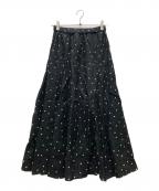 かぐれカグレ）の古着「ドットスカート」｜ブラック
