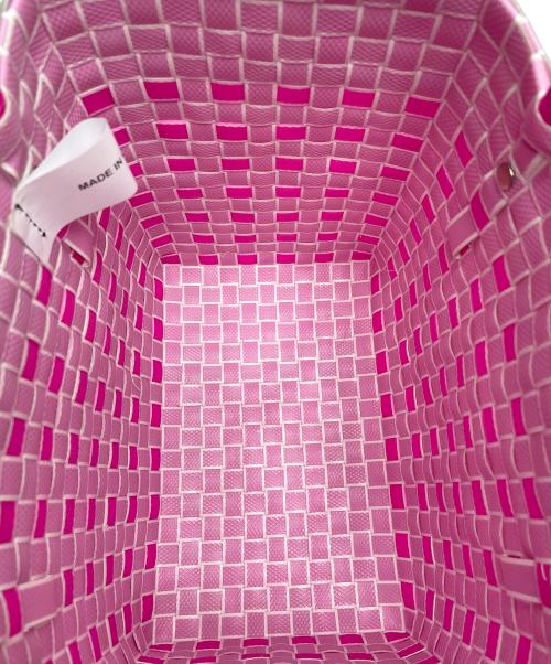 MARNI（マルニ）MARNI (マルニ) MARKET コントラストトリム バスケットバッグ ピンクの古着・服飾アイテム